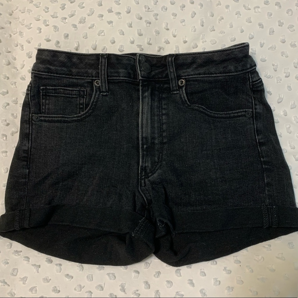 High waisted jean shorts